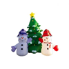 Sneeuwpop met kerstboom